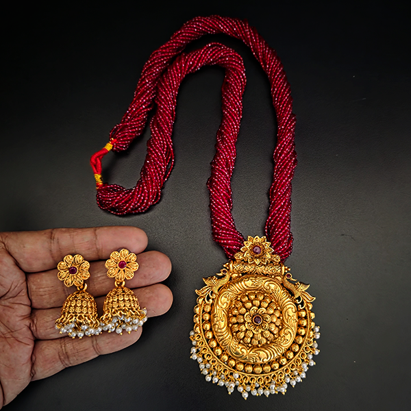 Traditional Long Potey Necklace Set 