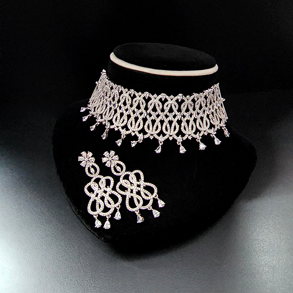 American Diamond Choker Set