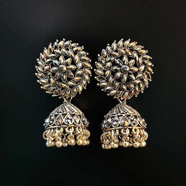 Rhinestone Oxidised Earring