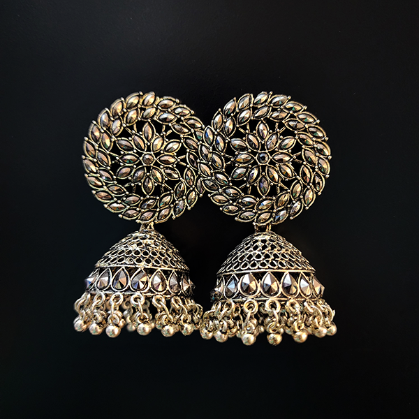 Rhinestone Oxidised Earring