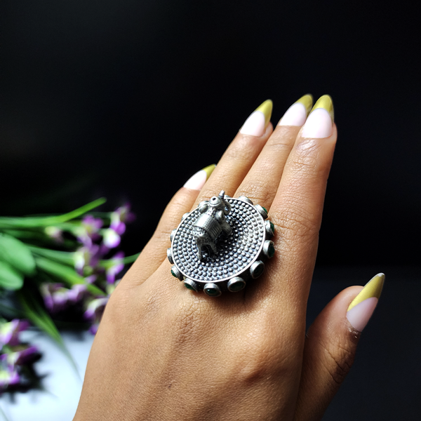 Elephant Pattern Ring